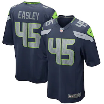 mens nike kenny easley college navy seattle seahawks game r